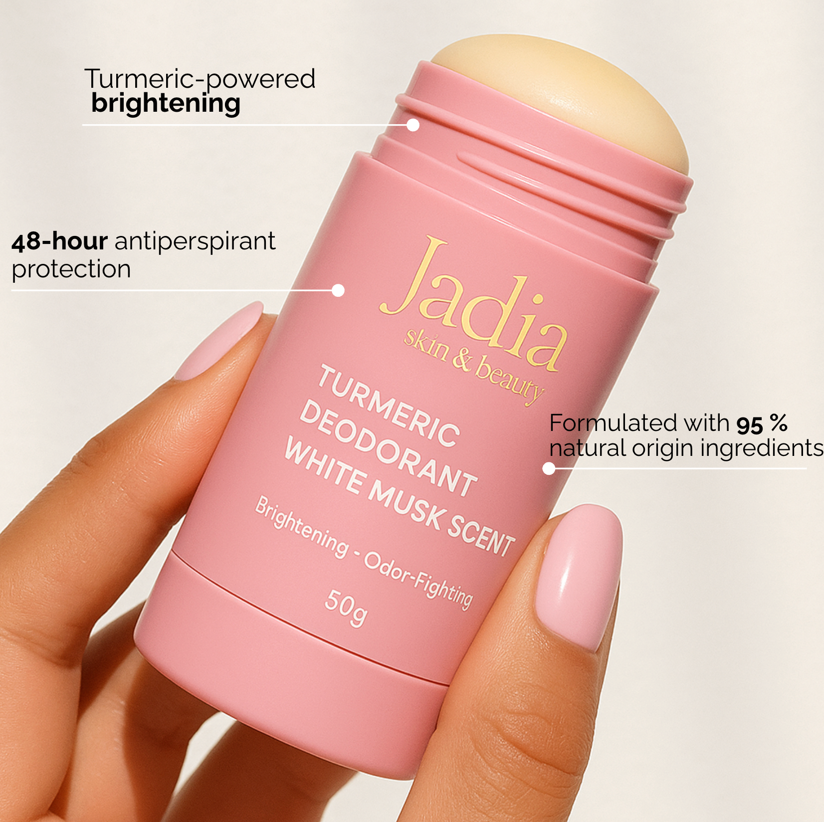 Turmeric Brightening Underarm Deodorant – White Musk Scent