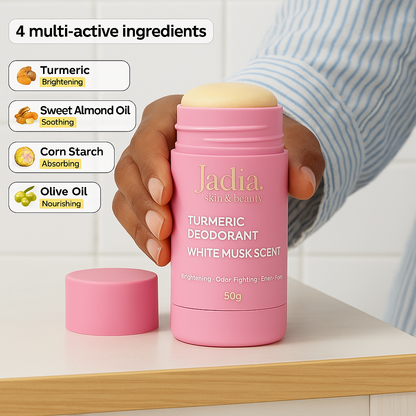 Turmeric Brightening Underarm Deodorant – White Musk Scent